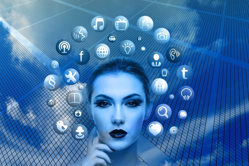 How to Stay Social and Connected in a Night Shift Lifestyle 3 woman, face, social media, thoughts, head, applications, apps, social media applications, icons, circle, tree, networks, internet, nature, social, social network, facebook, google, social networking, networking, multimedia, blue