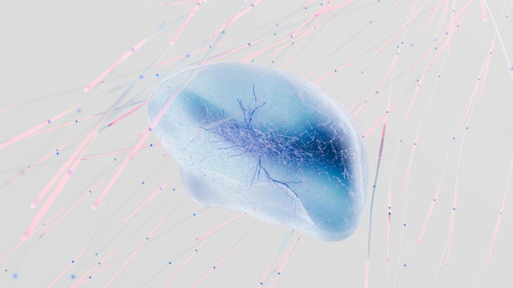 Mastering Sleep in Your Night Shift Lifestyle: A Complete Guide to Overcoming Sleep Disorders 3 A 3D rendering of a neural network with abstract neuron connections in soft colors.