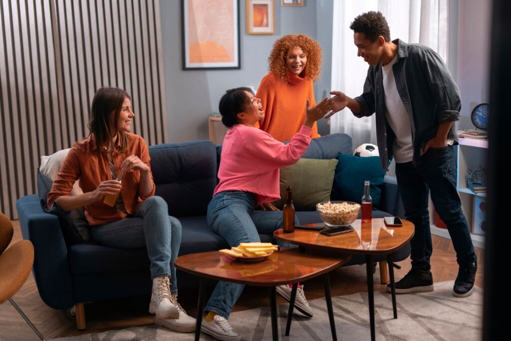 full shot friends spending time together 1