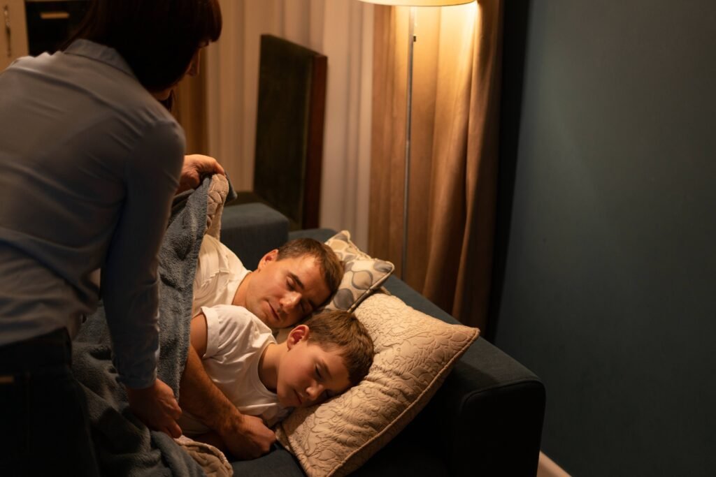 Parent on night shift balancing work and family life